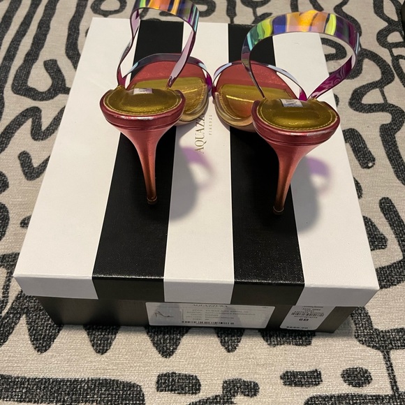 AQUAZURRA 105Mm So Nude Plexi Sandal - Sunrise - Picture 3 of 4